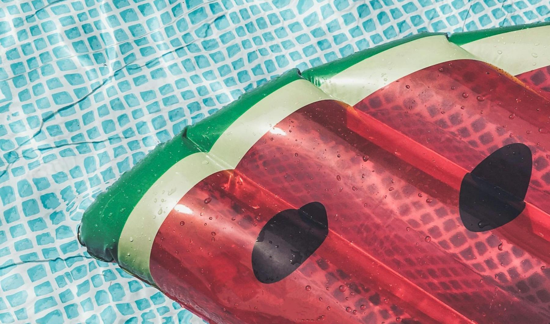 a pool float on water